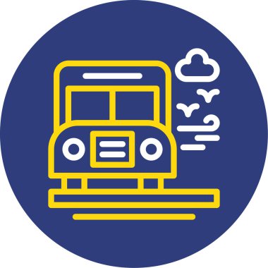 Tramvay. Web simgesi basit illüstrasyon