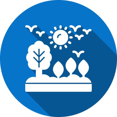 Bir bitki simgesinin vektör illüstrasyonu