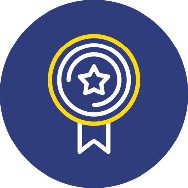 Madalya. Web simgesi basit illüstrasyon