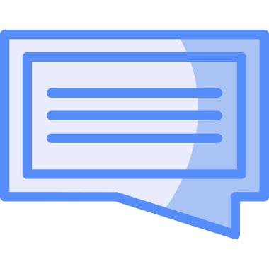 konuşma baloncukları simgesi, düz tasarım