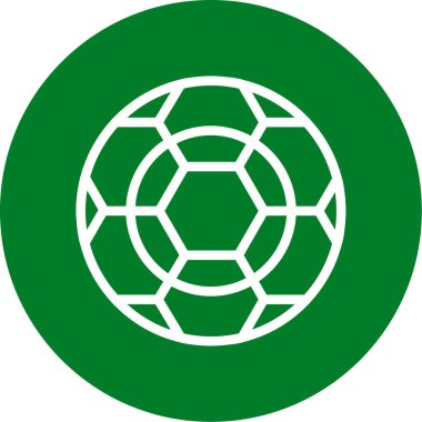 futbol topu düz simgesi, vektör, illüstrasyon