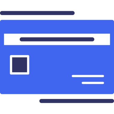 Kredi kartı web simgesi basit illüstrasyon