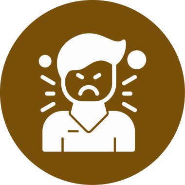 Kafası karışmış üzgün bir adam. vektör illüstrasyonu