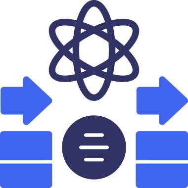 atom. Web simgesi basit illüstrasyon