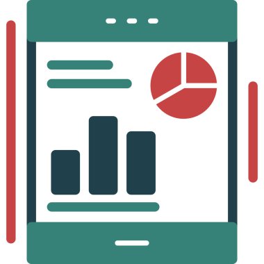 iş grafiği ikon vektör illüstrasyonu