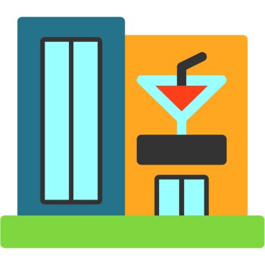 içki web simgesi, vektör illüstrasyonu