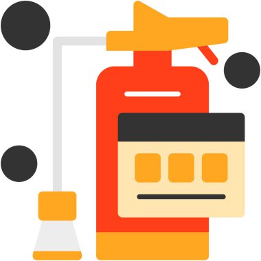 Sprey şişe temizleme vektör illüstrasyonu