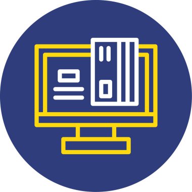 Bilgisayar. Web simgesi basit illüstrasyon