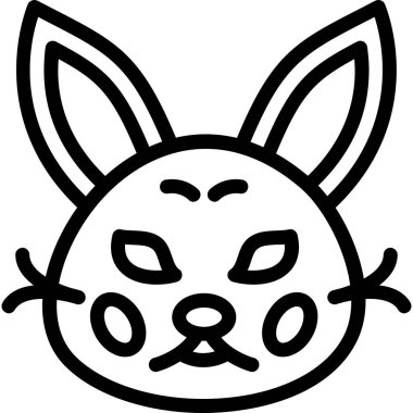 Hayvan maskesi hayvan simgesi taslak biçiminde