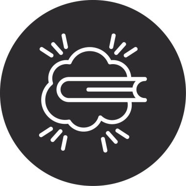 Bulut simgesinin vektör illüstrasyonu