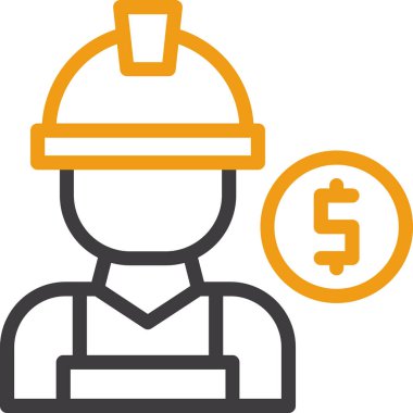 Taslak biçiminde inşaat mühendisi simgesi