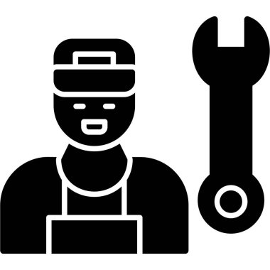 İnşaat mühendisi simgesi, basit biçim