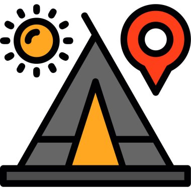 Harita. Web simgesi basit illüstrasyon