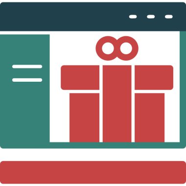 Hediye. Web simgesi basit illüstrasyon