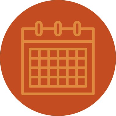 Takvim simgesinin vektör illüstrasyonu