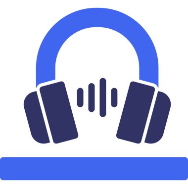 Kulaklık. Web simgesi basit illüstrasyon