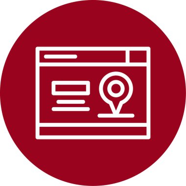 Konumu olan harita konumu vektör simgesi