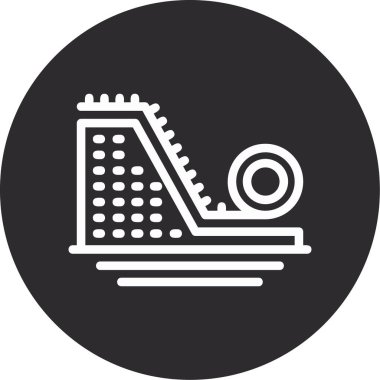 Bir bina simgesinin vektör illüstrasyonu