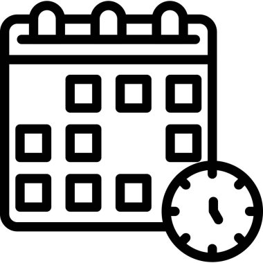 takvim tarih simgesi ana hat biçiminde