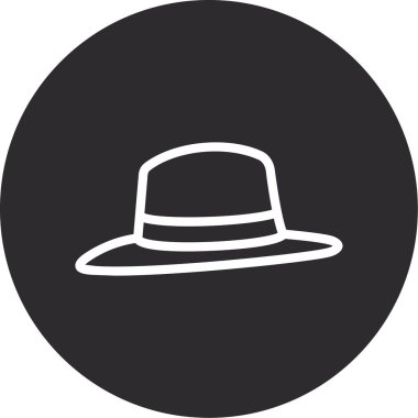 Şapka simgesi vektör illüstrasyonu