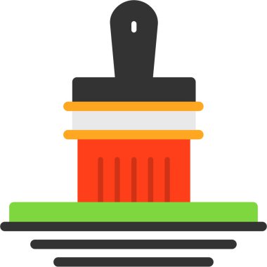 Fırça simgesi vektör illüstrasyonunu boya