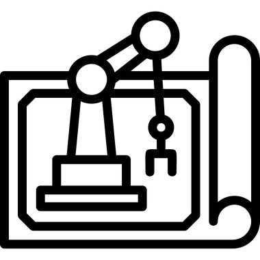 Bir vinç simgesinin vektör illüstrasyonu