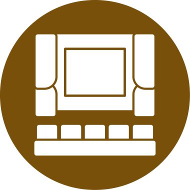 Dizüstü bilgisayar simgesi vektör çizimi