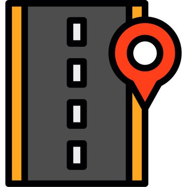 konum haritası belirleyici simgesi doldurulmuş dış hat biçimi