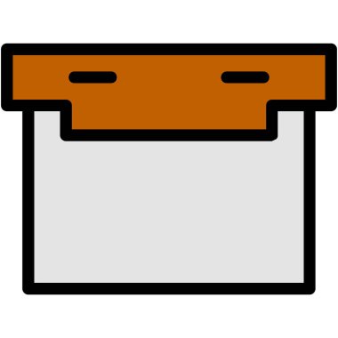 dosya özeti biçiminde kutu teslim paketi simgesi