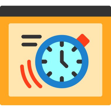 Alarm saat simgesi düz biçimli