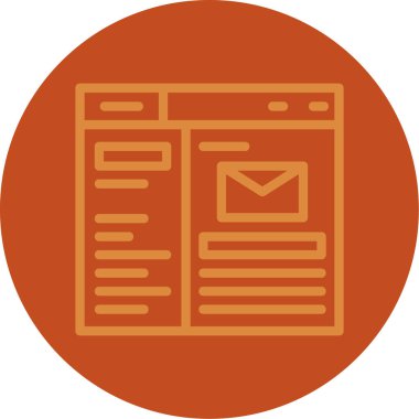 Mektup. Web simgesi basit illüstrasyon