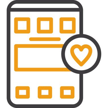 Akıllı telefon. Web simgesi basit illüstrasyon