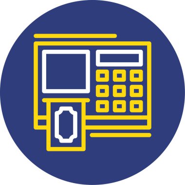 ATM 'de. Web simgesi basit illüstrasyon