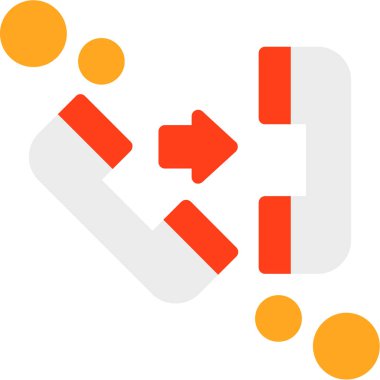 Bir telefon simgesinin vektör illüstrasyonu