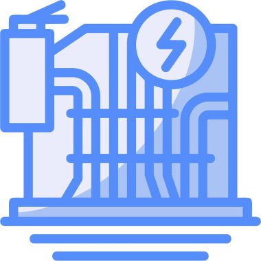 Benzin istasyonu. Basit resimleme