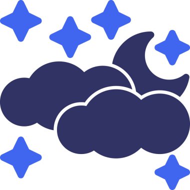 Ay ikonu vektör illüstrasyonu