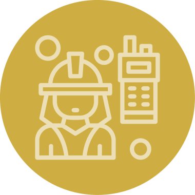 Bir kask simgesinin vektör illüstrasyonu