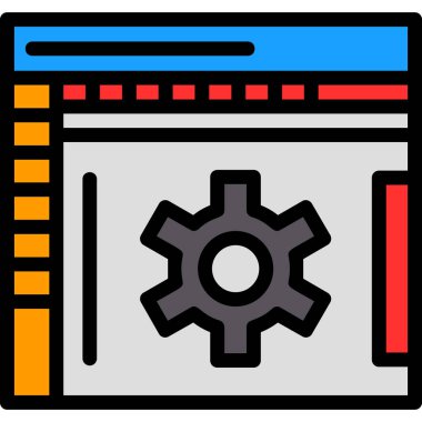 Tarayıcı pencere ayarları simgesi - taslak biçimi