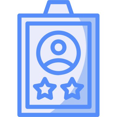 Rozet simgesi, vektör illüstrasyonu basit tasarım