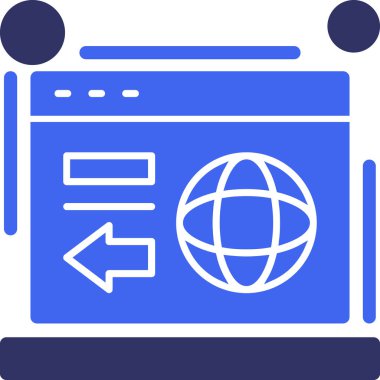 Tarayıcı web web simgesi düz biçimli