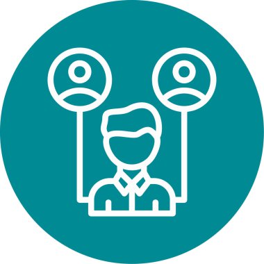 İş adamı vektör simgesi modern basit illüstrasyon