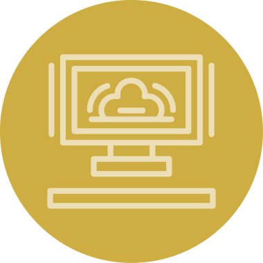 Bulut simgesinin vektör illüstrasyonu