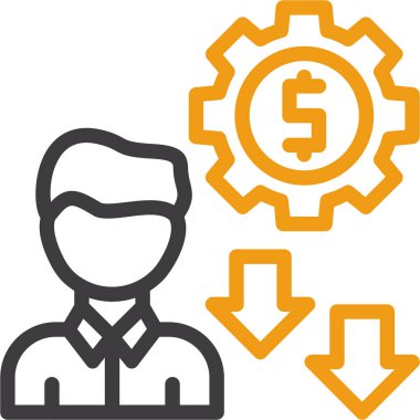 İş yönetimi düz vektör simgesi. Mobil ve web sitesi için grafik simgesi. Sembol tasarımı, logo, uygulama, ui ve trend ui