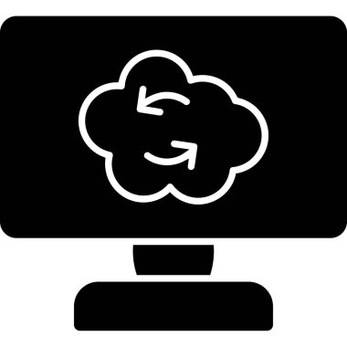 Bilgisayar monitörü. simge tasarımı