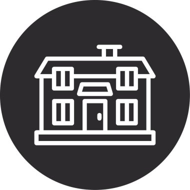 Ev. Web simgesi basit illüstrasyon