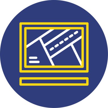 Bilgisayar. Web simgesi basit illüstrasyon