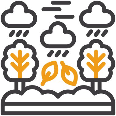 Sonbahar yağmuru renk ikonu taşıyıcısı düşüyor