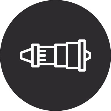 Modern b 'nin vektör çizimi pil ikonundan yoksun