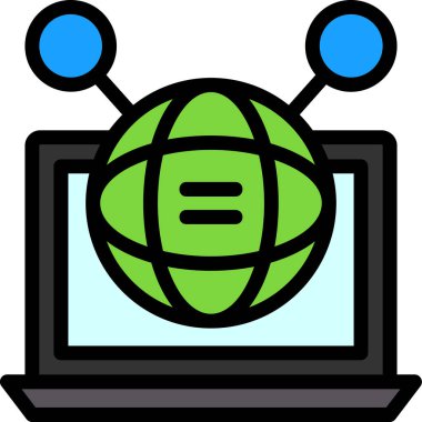 İnternet ağ simgesi, vektör illüstrasyonu