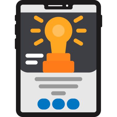 Akıllı telefon. Web simgesi basit illüstrasyon